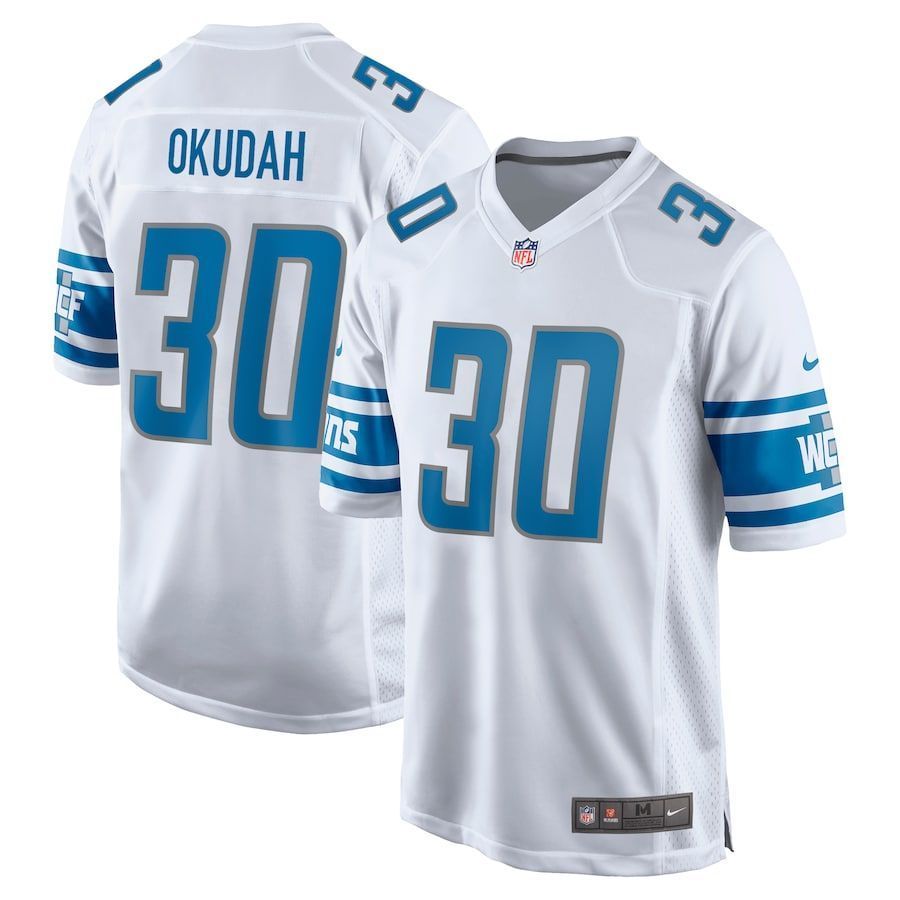Detroit Lions Jeff Okudah White 2020 Nfl Draft First Round Pick Game Jersey