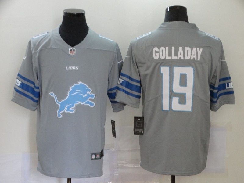 Detroit Lions Kenny Golladay 19 Nfl 2020 Grey Jersey