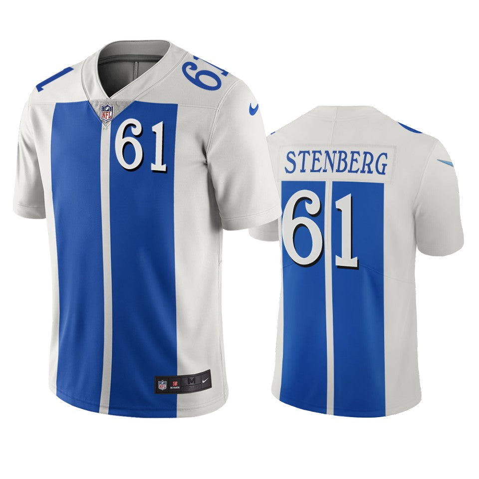 Detroit Lions Logan Stenberg White Blue City Edition Vapor Limited Jersey