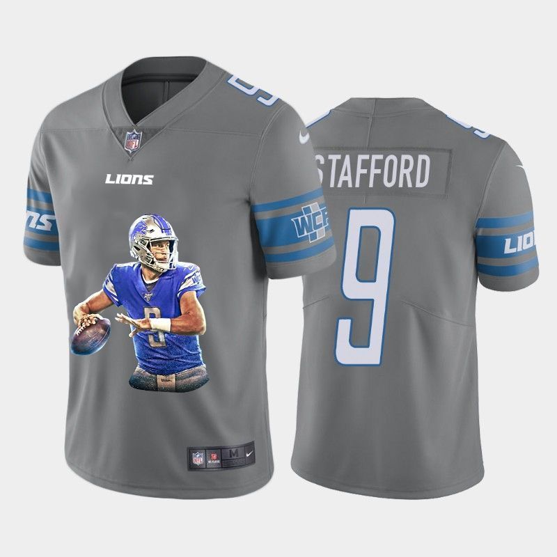 Detroit Lions Matthew Stafford 9 Nfl 2020 Grey Jersey