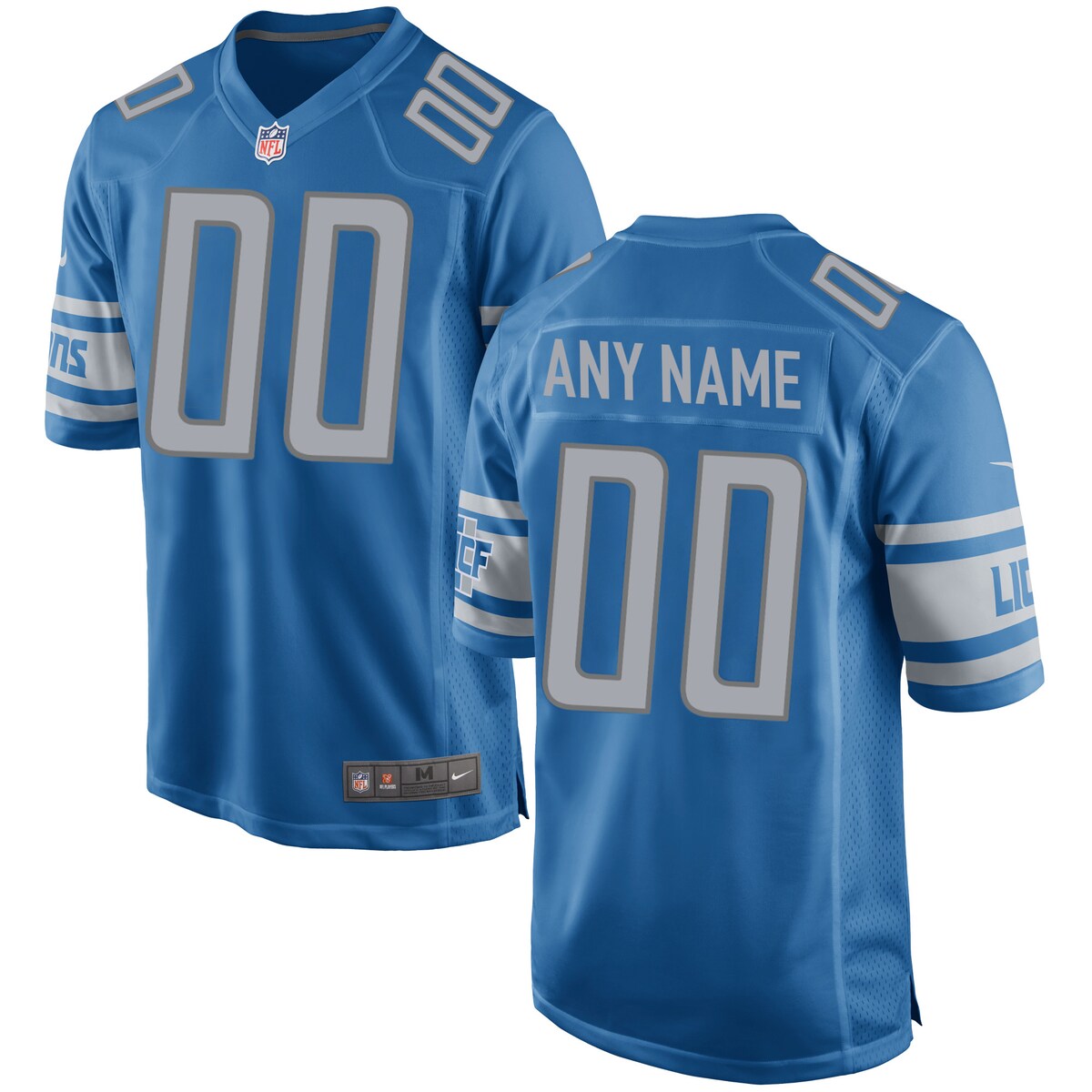 Detroit Lions Nike Custom Game Jersey Blue
