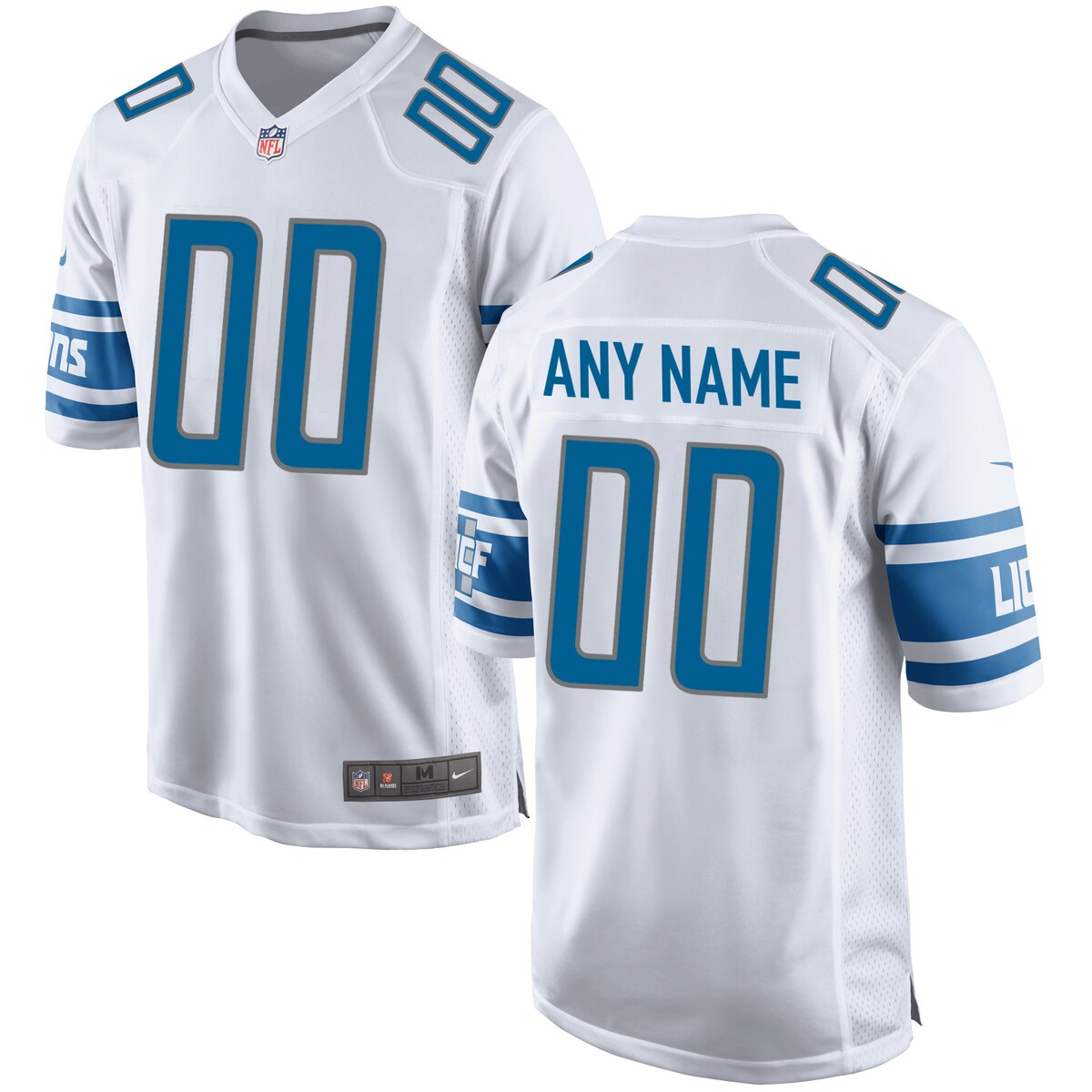 Detroit Lions Nike Custom Game Jersey White