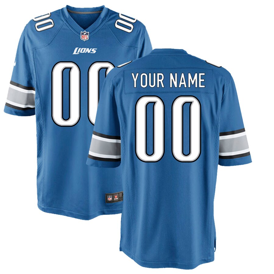 Detroit Lions Nike Youth Custom Game Jersey Blue