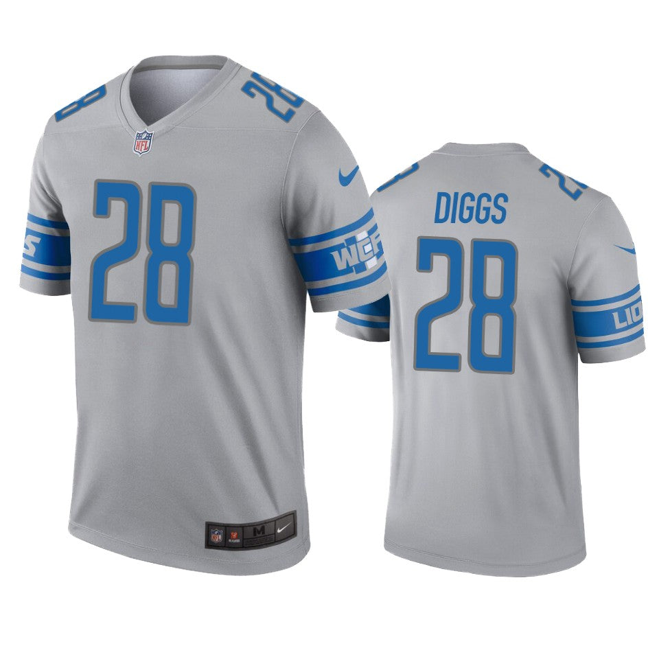 Detroit Lions Quandre Diggs Gray Inverted Legend Jersey