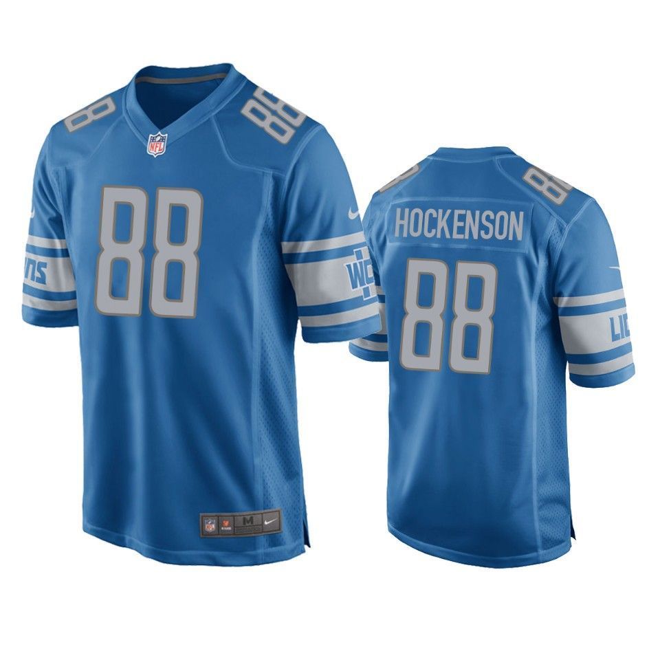 Detroit Lions Tj Hockenson 2019 Nfl Draft Blue Game Jersey