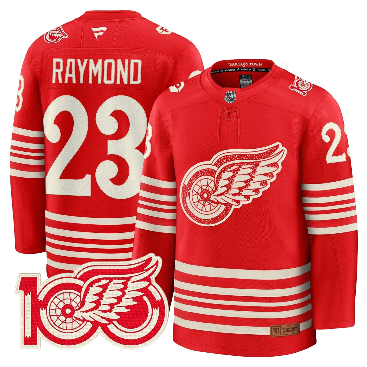Detroit Red Wings Centennial Season Premium Jersey All Stitched