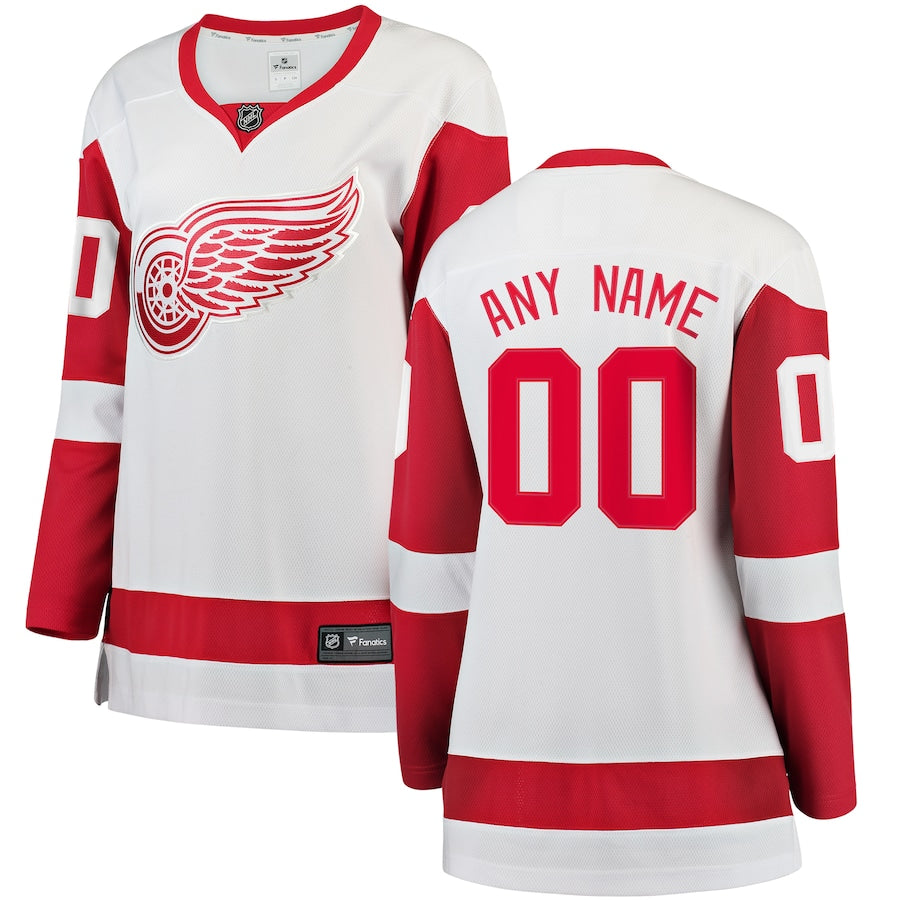 Detroit Red Wings Fanatics Branded Womens Away Breakaway Custom Jersey White