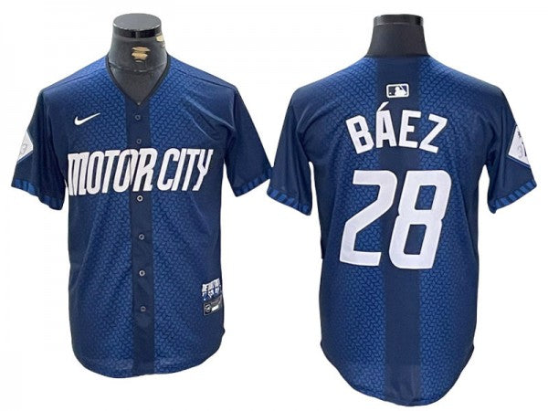 Detroit Tigers #28 Javier Bez Navy 2024 City Connect Limited Jersey