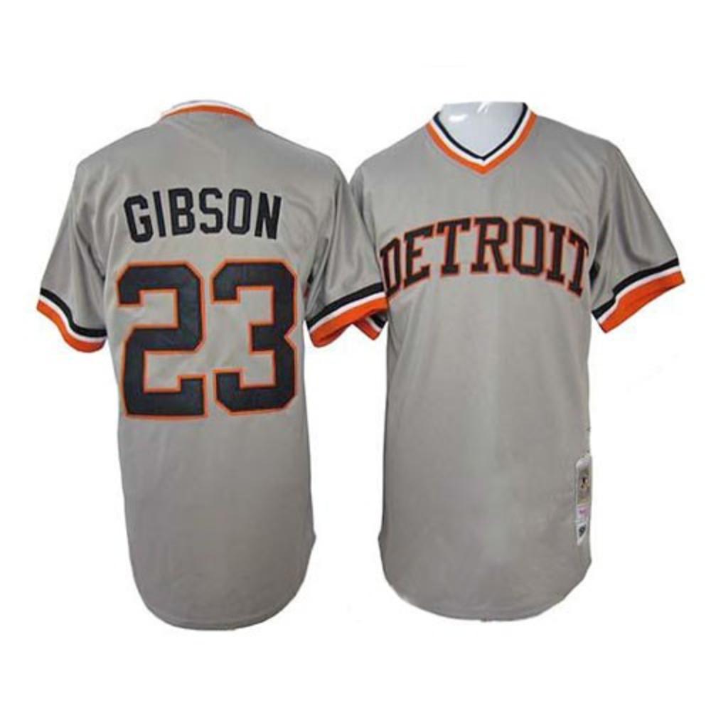 Detroit Tigers Kirk Gibson Gray 1968 Throwback Pullover Jersey