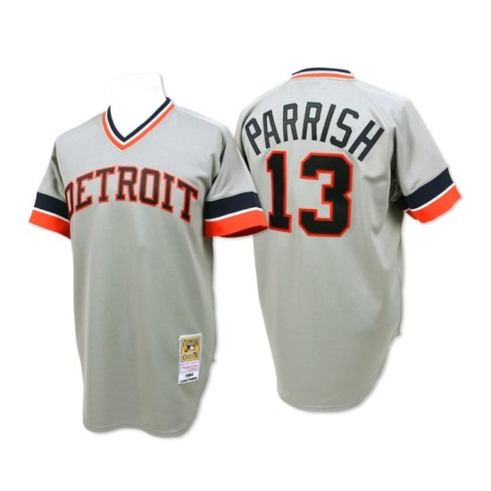 Detroit Tigers Lance Parrish Gray Throwback Pullover Jersey