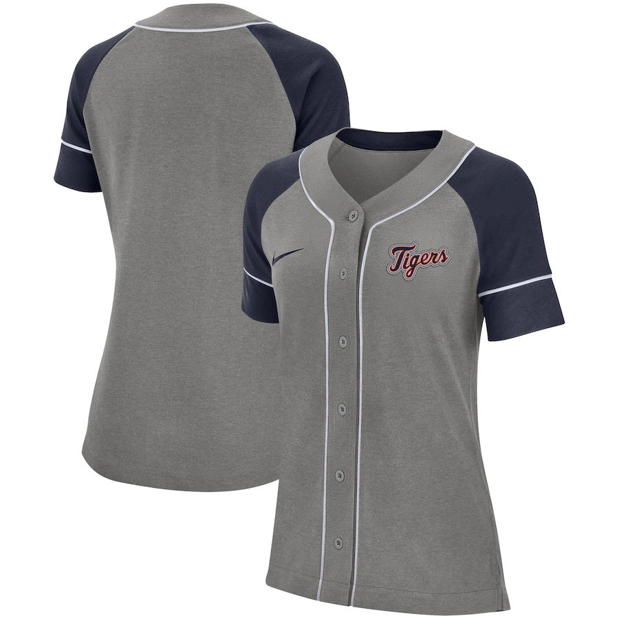 Detroit Tigers Nike Womens Classic Baseball Jersey Gray