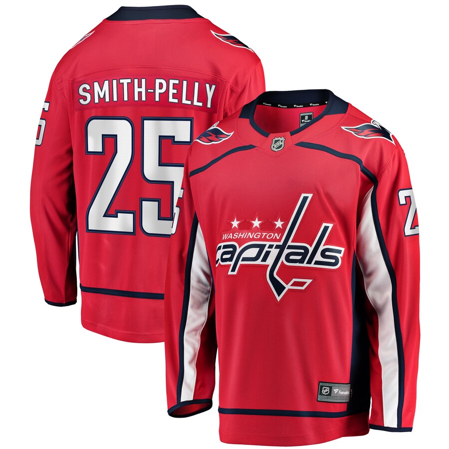 Devante Smith pelly Washington Capitals Fanatics Branded 2018 19 Home Breakaway Player Jersey Red