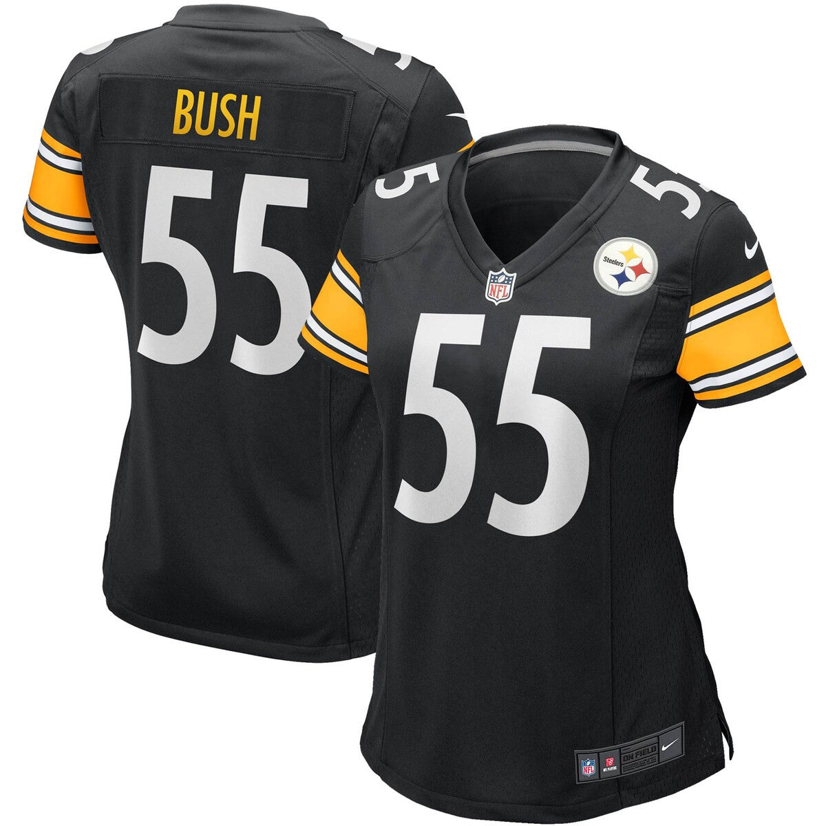 Devin Bush Pittsburgh Steelers Nike Womens Game Player Jersey Black