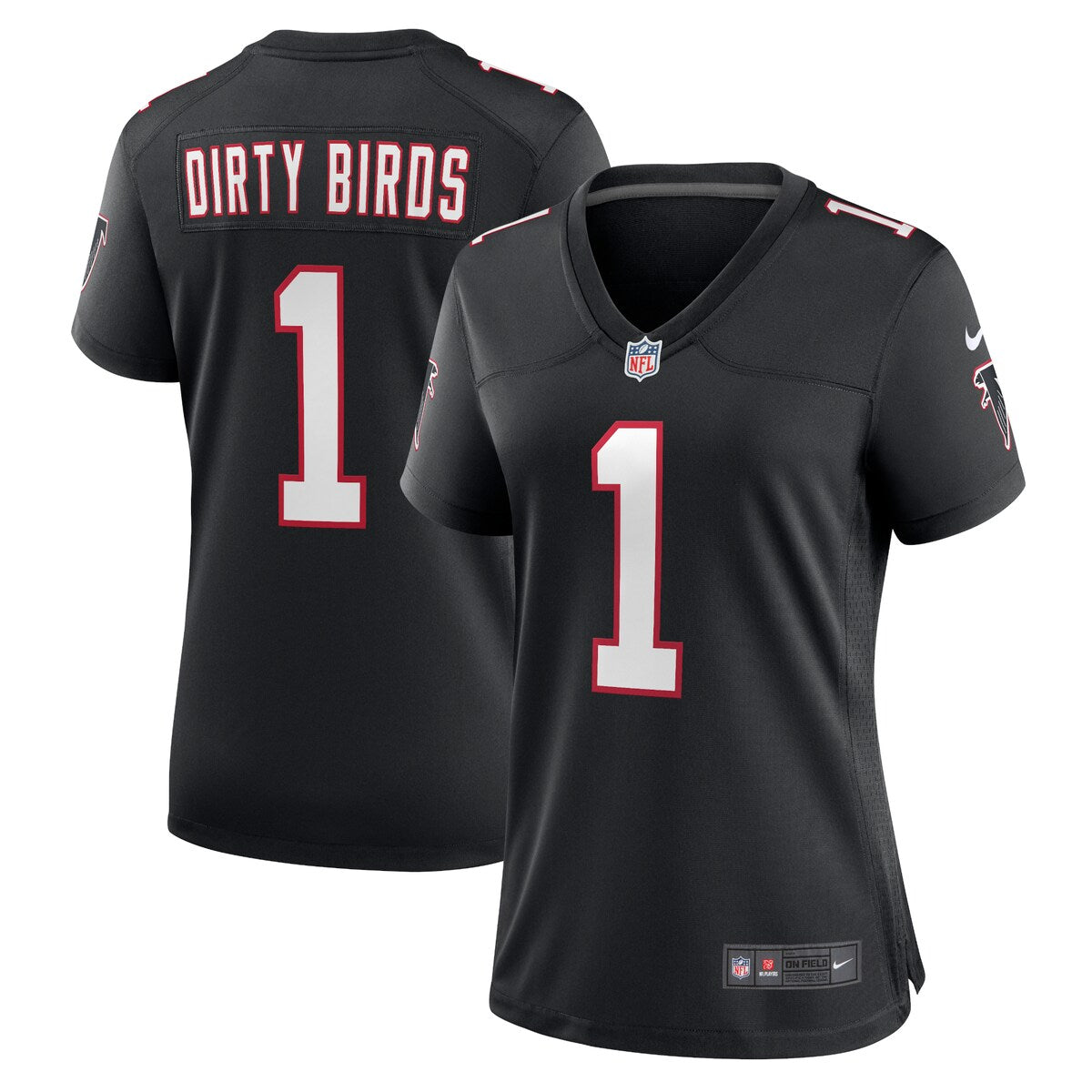 Dirty Birds Atlanta Falcons Nike Womens Throwback Game Jersey Black