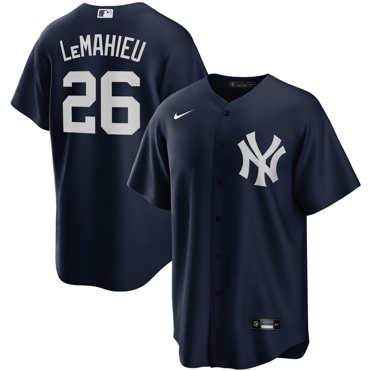Dj Lemahieu New York Yankees Nike Alternate Replica Player Jersey Navy