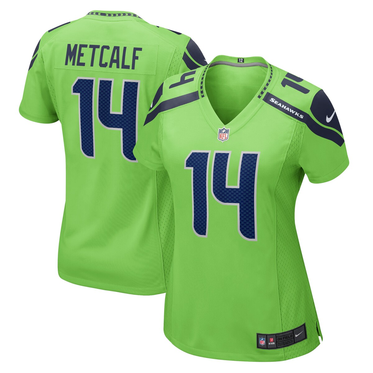 Dk Metcalf Seattle Seahawks Nike Womens Game Jersey Neon Green