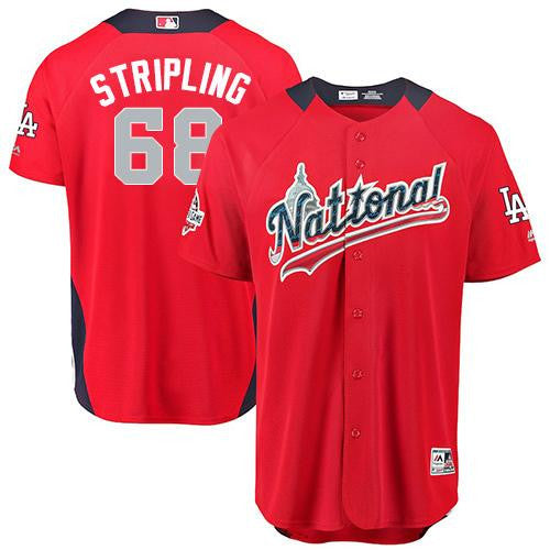 Dodgers 68 Ross Stripling Red 2018 All star National League Stitched Baseball Jersey