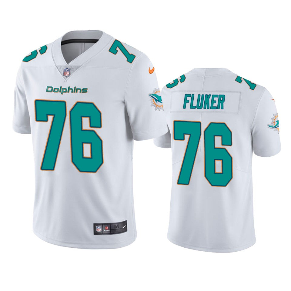 Dolphins Dj Fluker Vapor Limited White Jersey