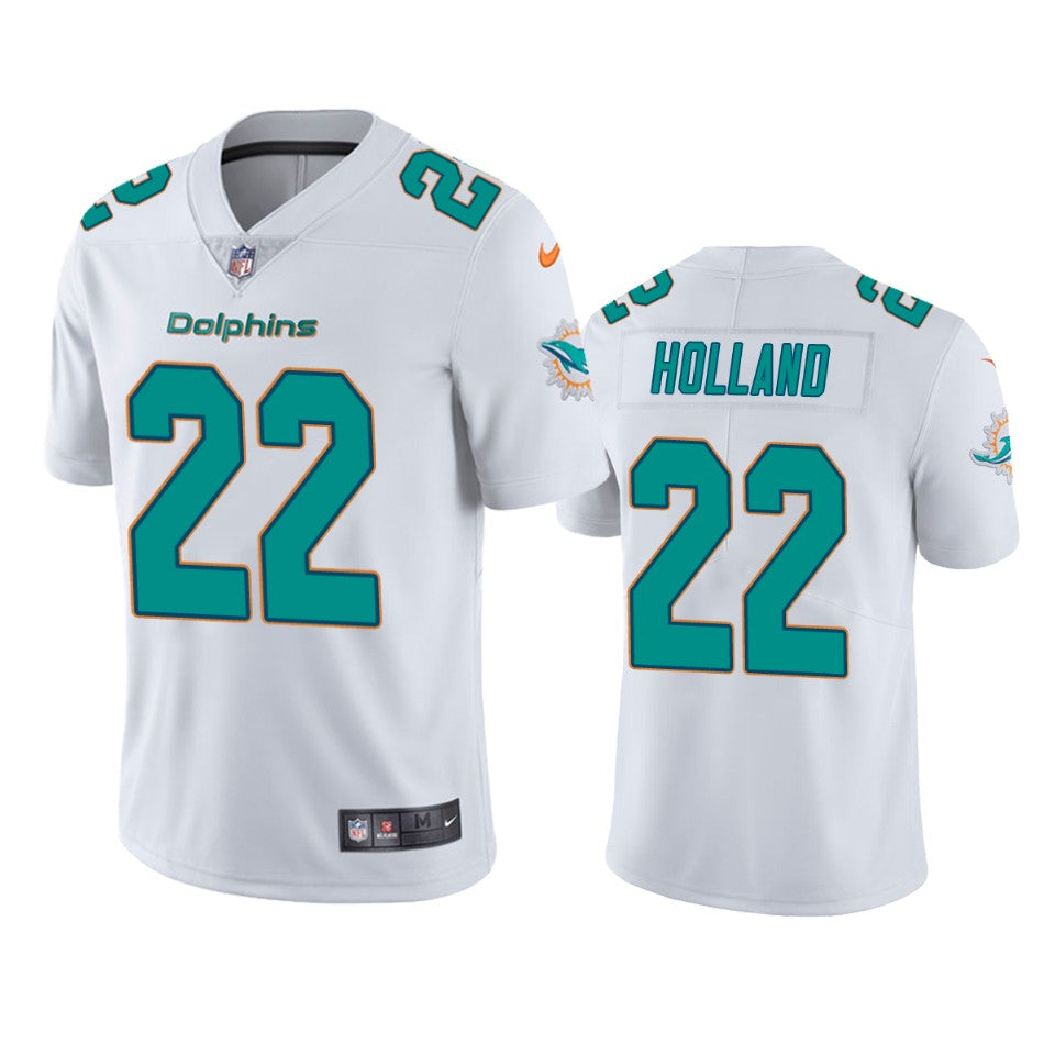 Dolphins Jevon Holland Vapor Limited White Jersey Mens