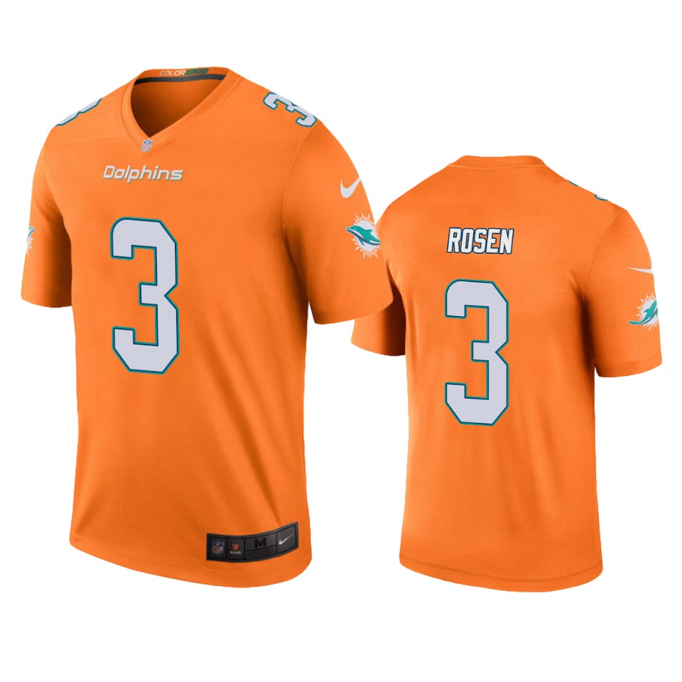 Dolphins Josh Rosen Orange Color Rush Legend Jersey