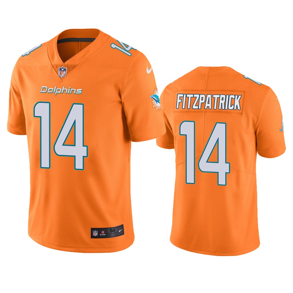 Dolphins Ryan Fitzpatrick Orange Color Rush Limited Jersey