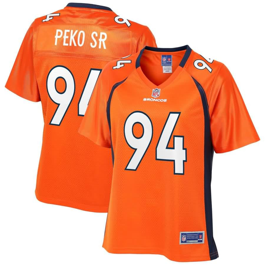Domata Peko Denver Broncos Nfl Pro Line Womens Team Color Player Jersey Orange