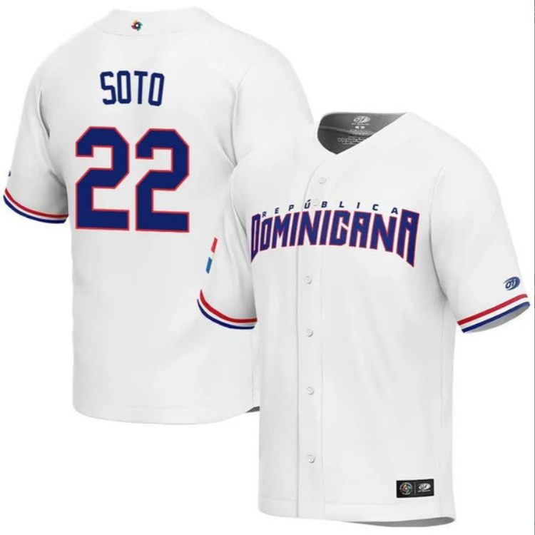 Dominican Baseball Juan Soto World Baseball Classic Jersey White