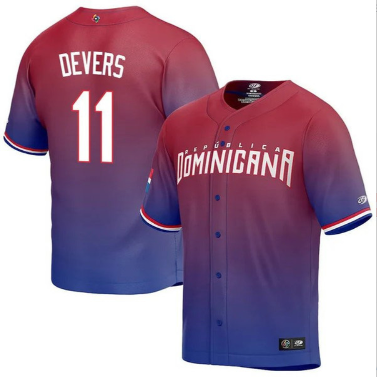 Dominican Baseball Rafael Devers World Baseball Classic Jersey White