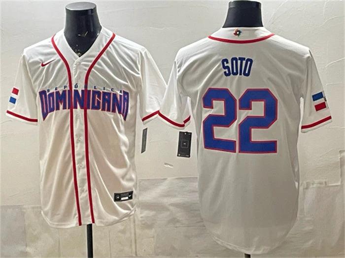 Dominican Republic Baseball #22 Juan Soto Jersey White 2026 World Baseball Class