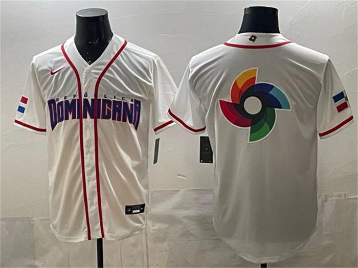 Dominican Republic Baseball Jersey Team Big Logo White 2026 World Baseball Class