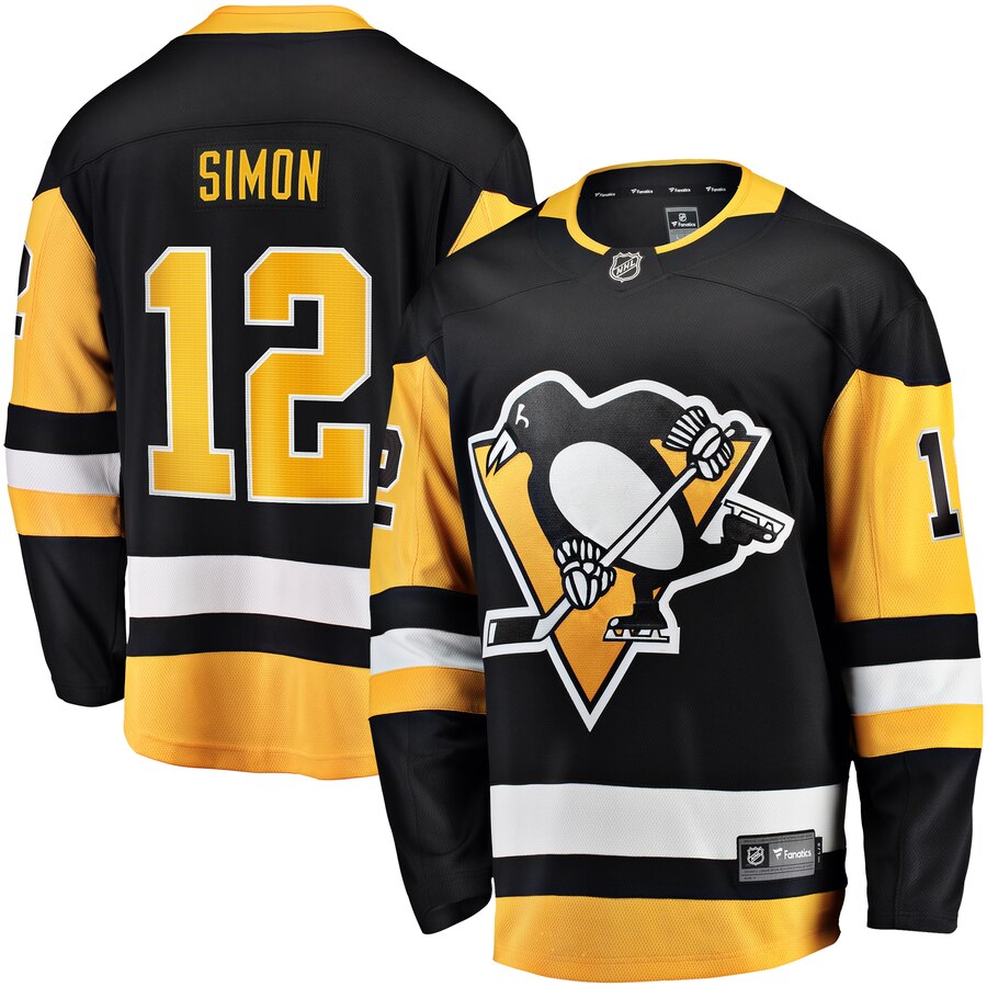 Dominik Simon Pittsburgh Penguins Fanatics Branded Home Breakaway Player Jersey Black