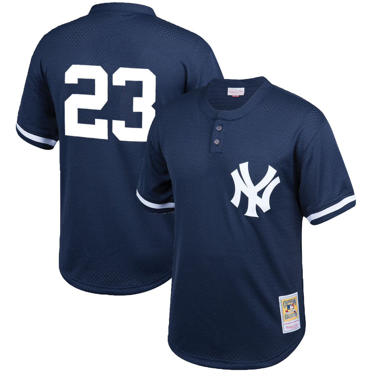 Don Mattingly New York Yankees Mitchell Ness Cooperstown Collection Big Tall Mesh Batting Practice Jersey Navy