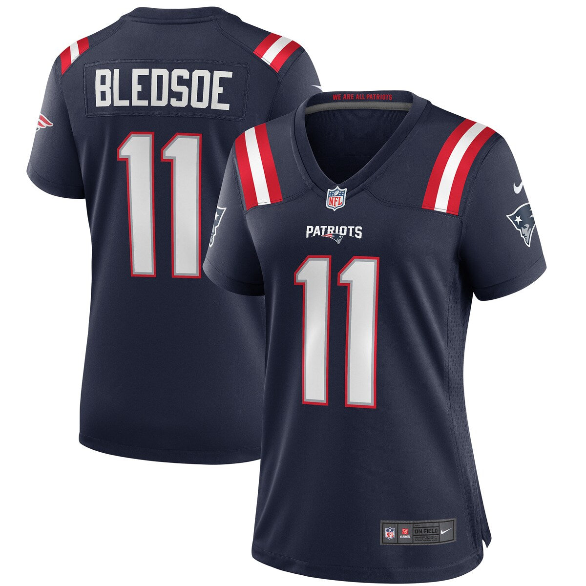 Drew Bledsoe New England Patriots Nike Womens Game Retired Player Jersey Navy