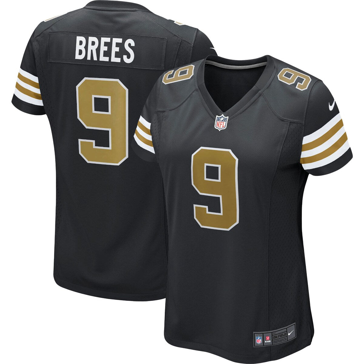 Drew Brees Nike New Orleans Saints Womens Alternate Game Jersey Black