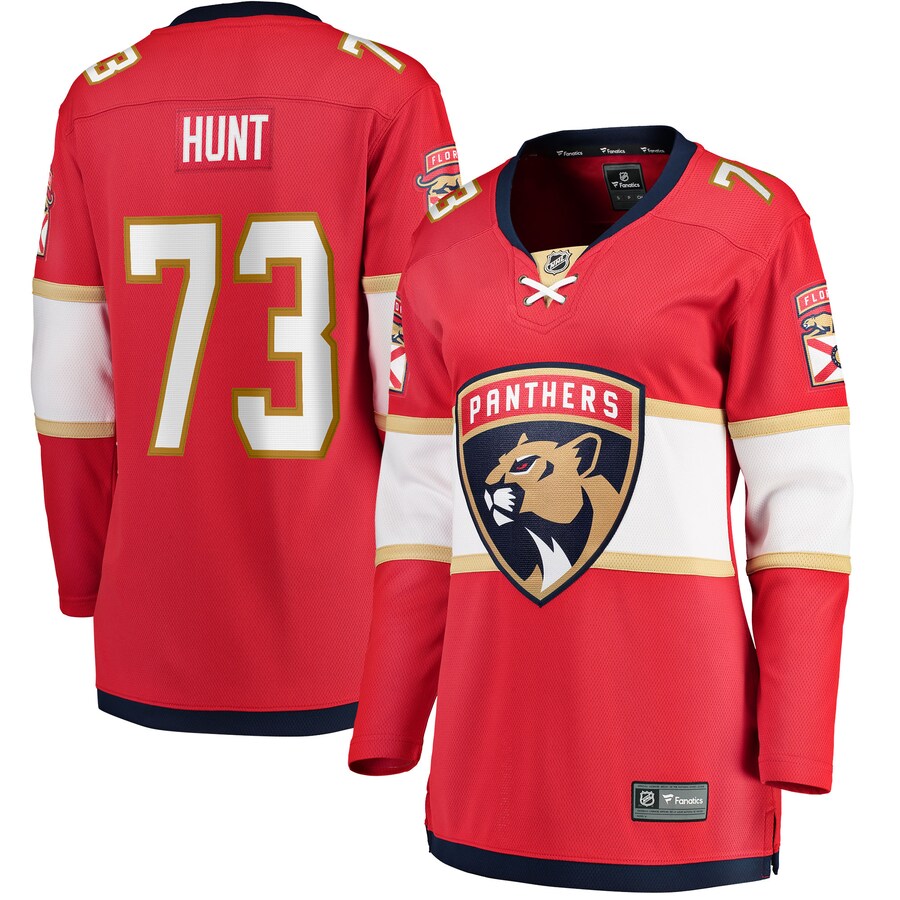 Dryden Hunt Florida Panthers Fanatics Branded Womens Home Breakaway Player Jersey Red