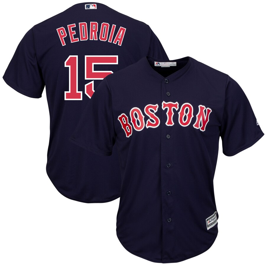 Dustin Pedroia Boston Red Sox Majestic Big And Tall Alternate Cool Base Replica Player Jersey Navy