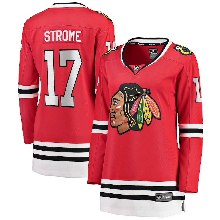 Dylan Strome Chicago Blackhawks Fanatics Branded Womens Home Breakaway Player Jersey Red