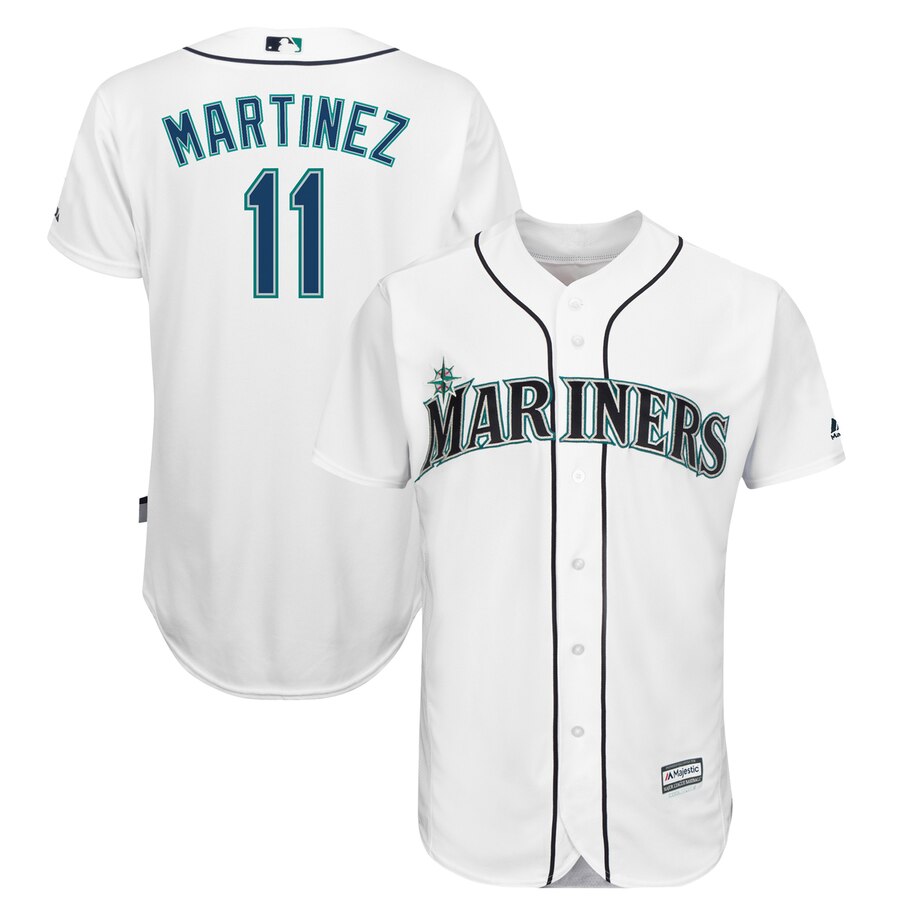 Edgar Martinez Seattle Mariners Majestic Official Cool Base Player Jersey White