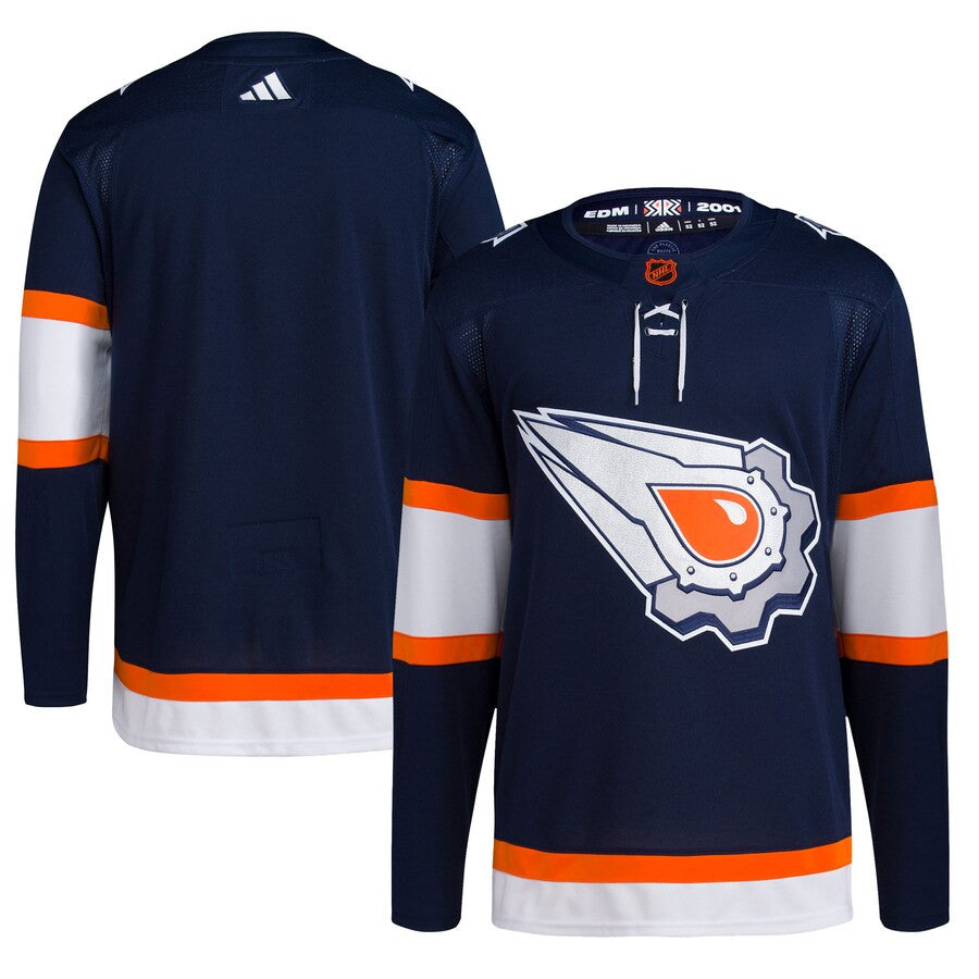 Edmonton Oilers Adidas Reverse Retro 20 Blank Jersey Navy