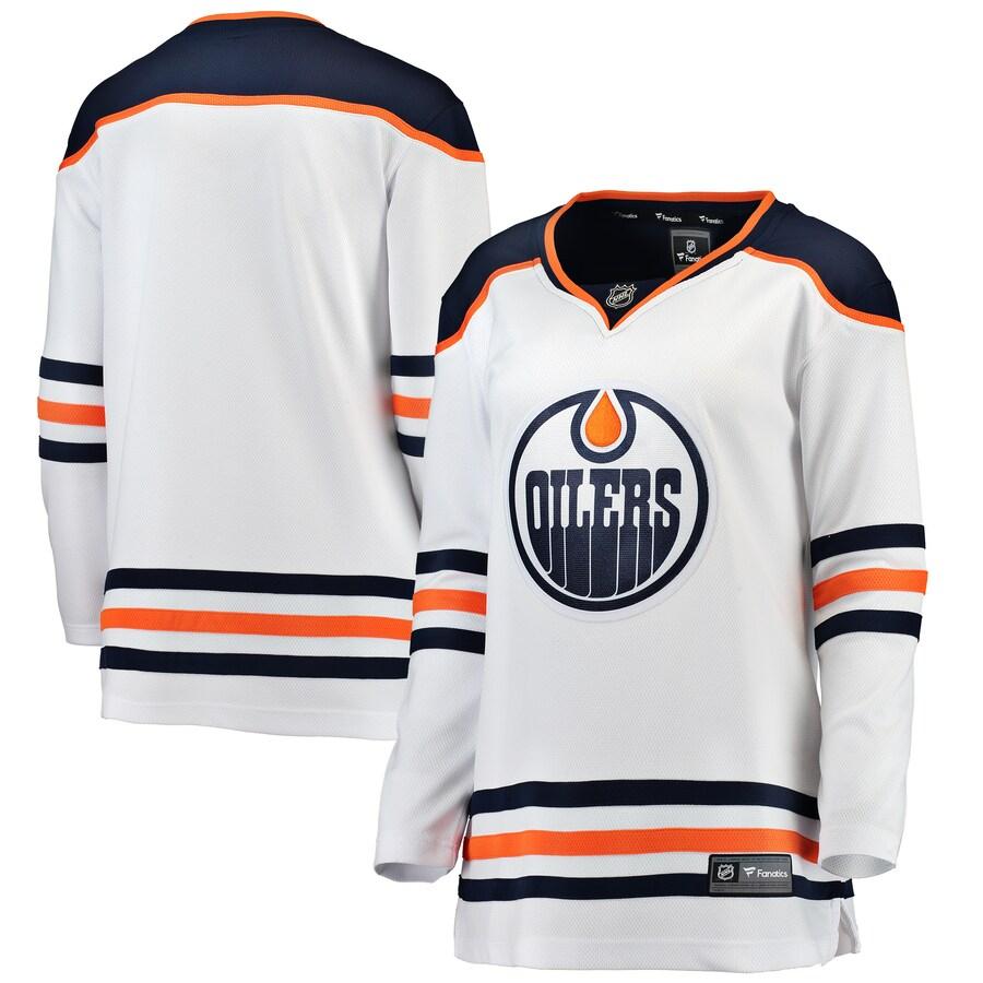 Edmonton Oilers Fanatics Branded Womens Away Breakaway Jersey White
