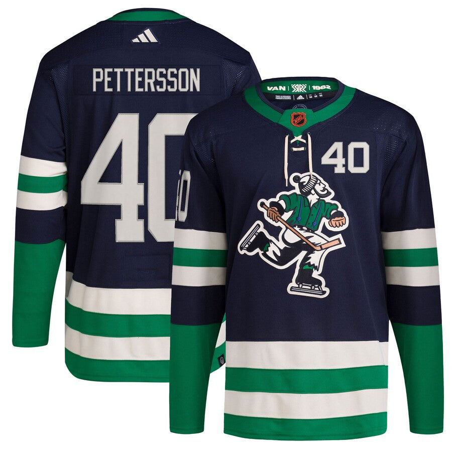 Elias Pettersson Vancouver Canucks Adidas Reverse Retro 20 Player Jersey Navy
