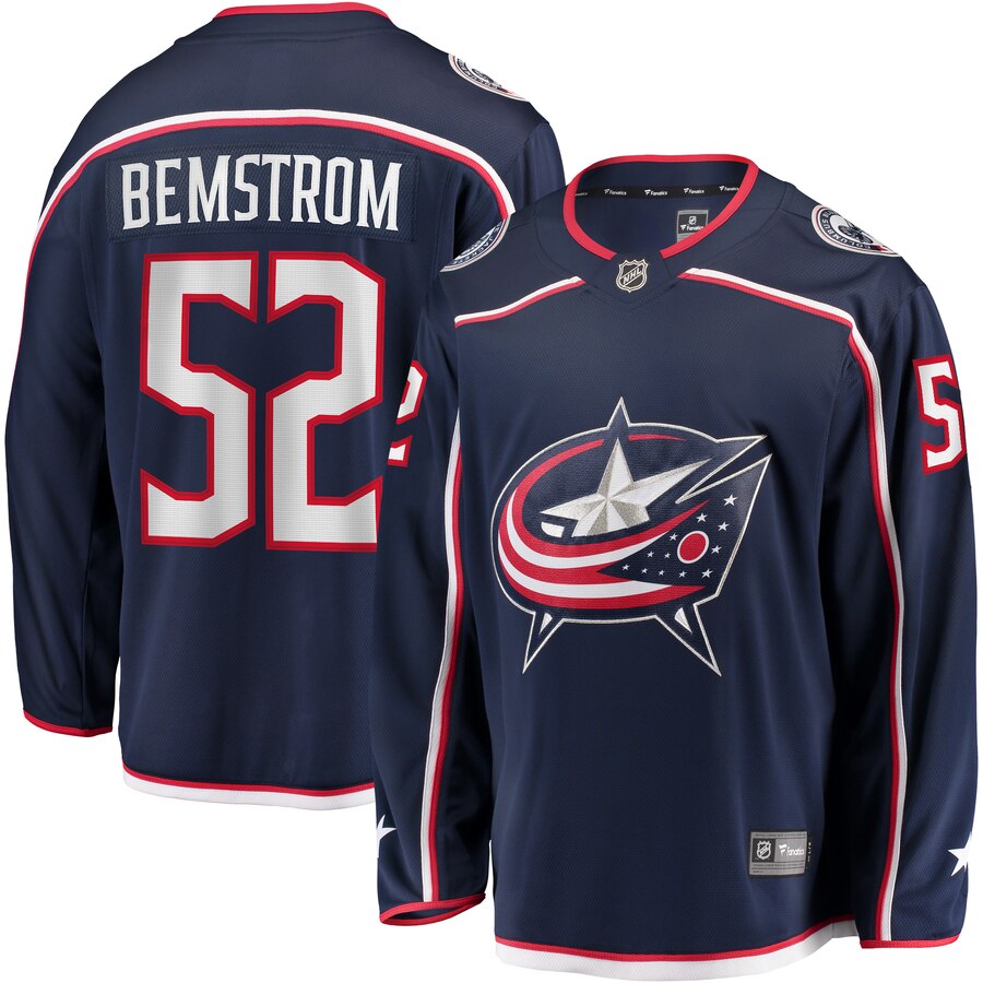 Emil Bemstrom Columbus Blue Jackets Fanatics Branded Home Breakaway Player Jersey Navy