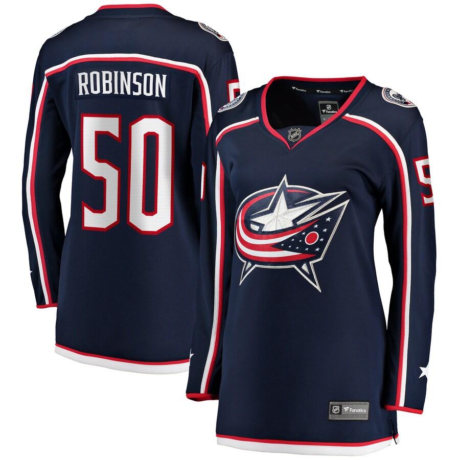 Eric Robinson Columbus Blue Jackets Fanatics Branded Womens Home Breakaway Player Jersey Navy