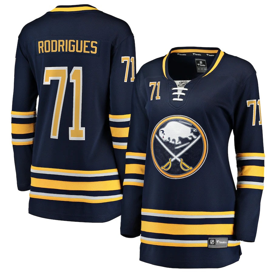 Evan Rodrigues Buffalo Sabres Fanatics Branded Womens Home Breakaway Player Jersey Navy