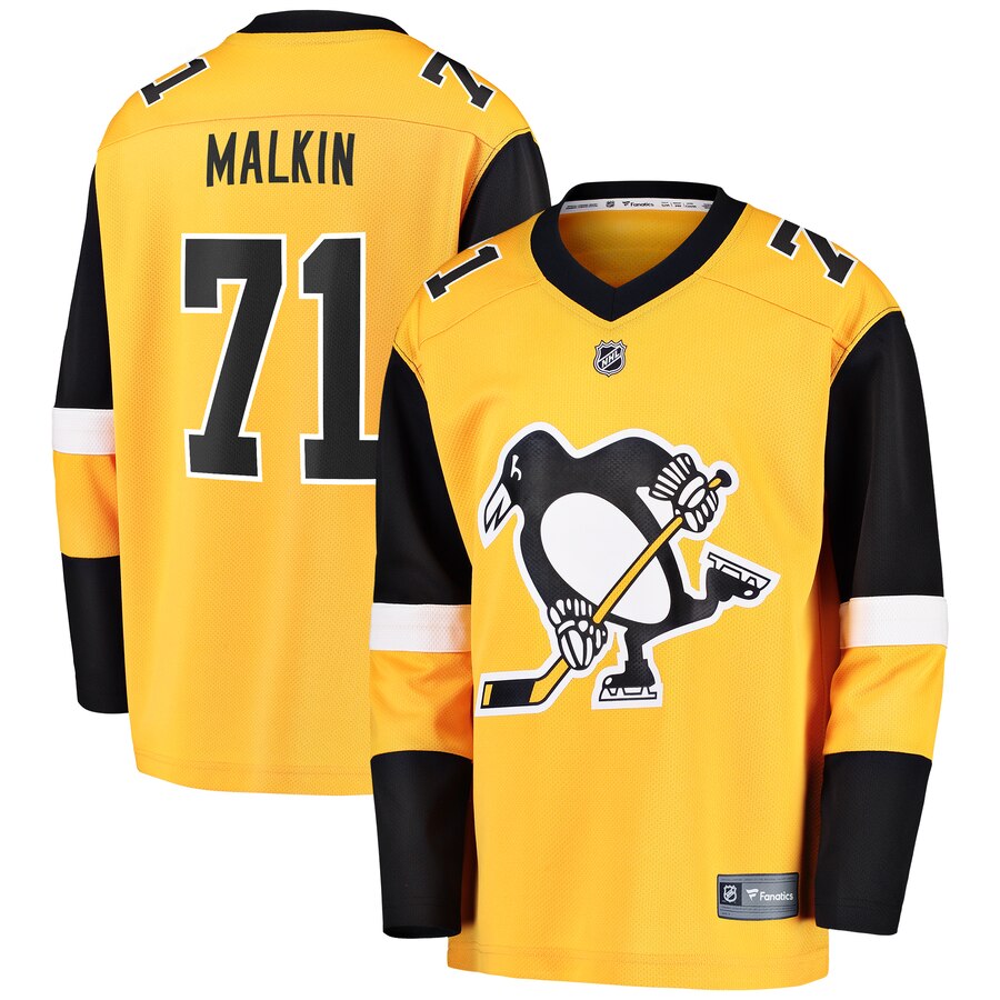 Evgeni Malkin Pittsburgh Penguins Fanatics Branded Youth Alternate Replica Player Jersey Gold