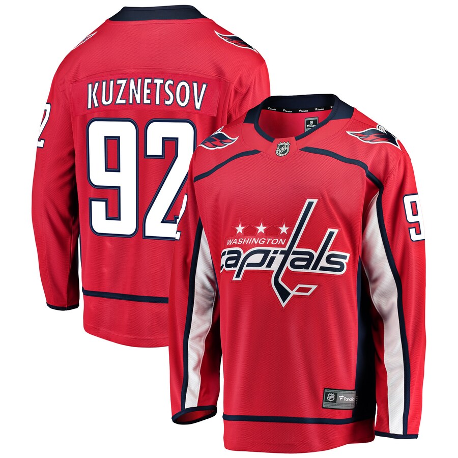 Evgeny Kuznetsov Washington Capitals Fanatics Branded Home Breakaway Player Jersey Red