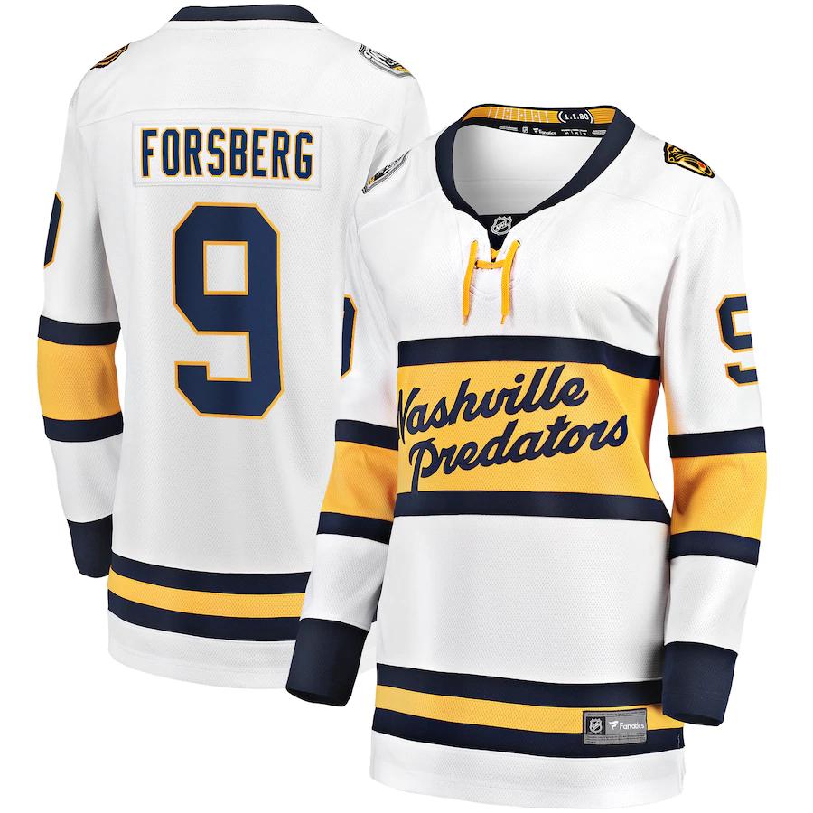 Filip Forsberg Nashville Predators Fanatics Branded Womens 2020 Winter Classic Breakaway Player Jersey White