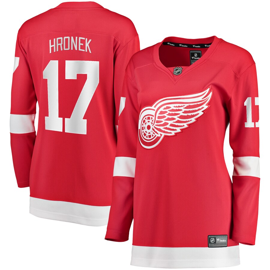 Filip Hronek Detroit Red Wings Fanatics Branded Womens Home Breakaway Player Jersey Red