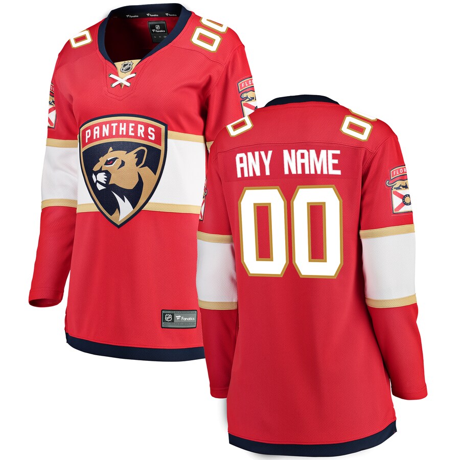Florida Panthers Fanatics Branded Womens Home Breakaway Custom Jersey Red