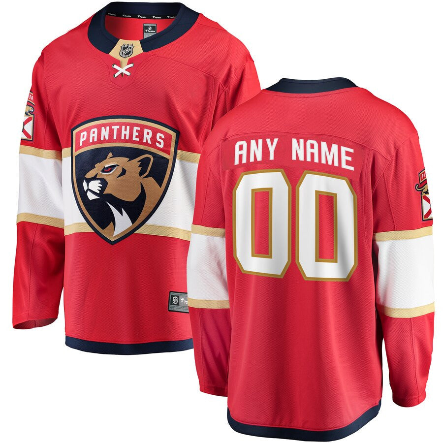 Florida Panthers Fanatics Branded Youth Home Breakaway Custom Jersey Red